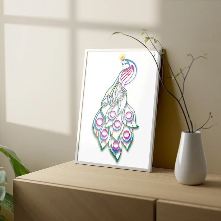 DIY Quilling Paper Art Kit - Peacock