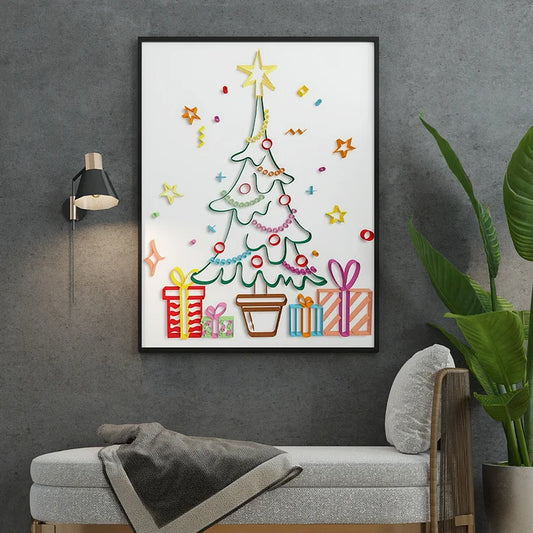 DIY Quilling Paper Art Kit - Christmas Tree