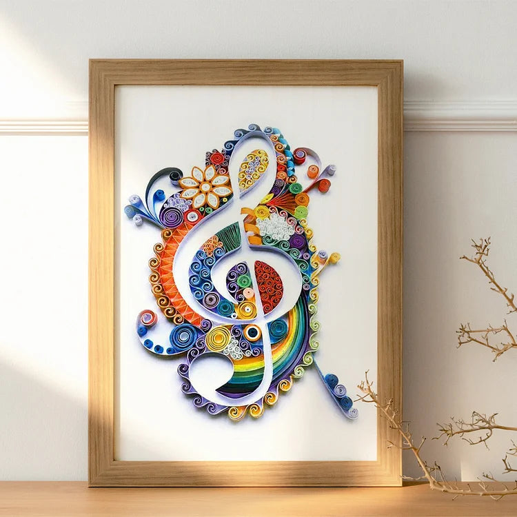 DIY Quilling Paper Art Kit - Musical Note (Tool Set Included)