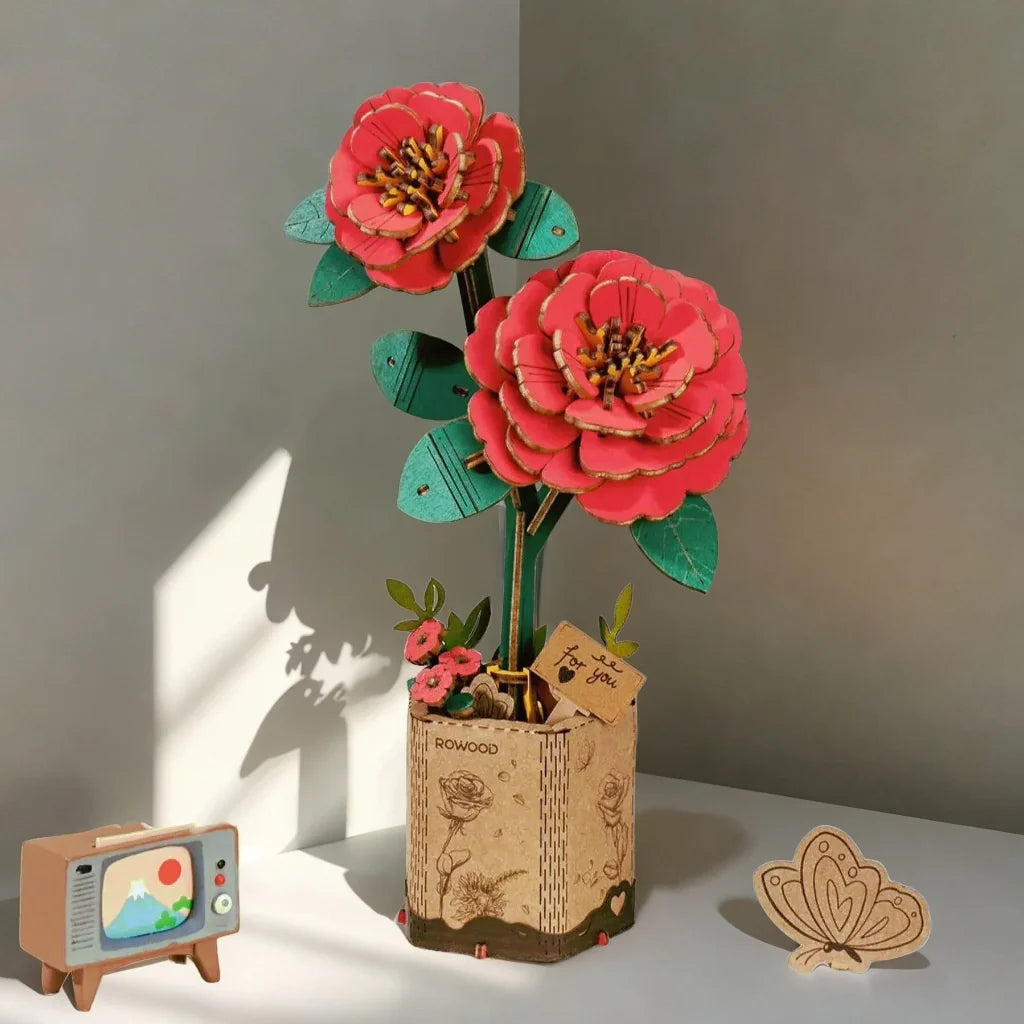 CelestiCraft Wooden 3D Perpetual Flower Model